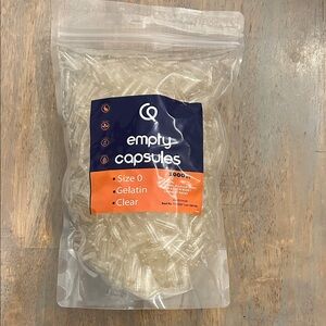 Empty Gelatin Capsules Size 0 - 1000 Count
